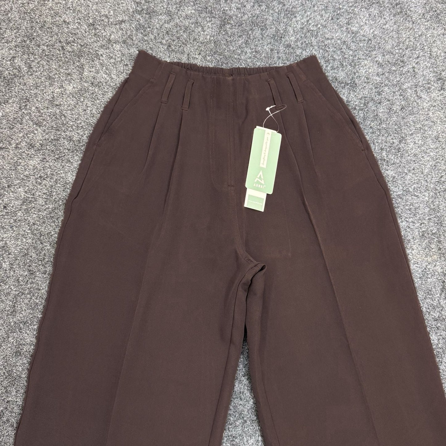 Loose Fitted Wide Leg Pants - Chocolate