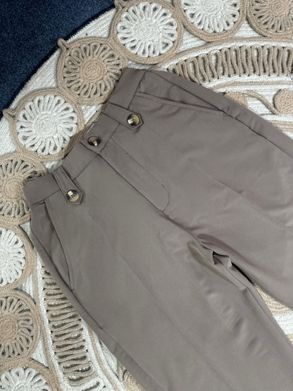 Formal Baggy Pant-Beige