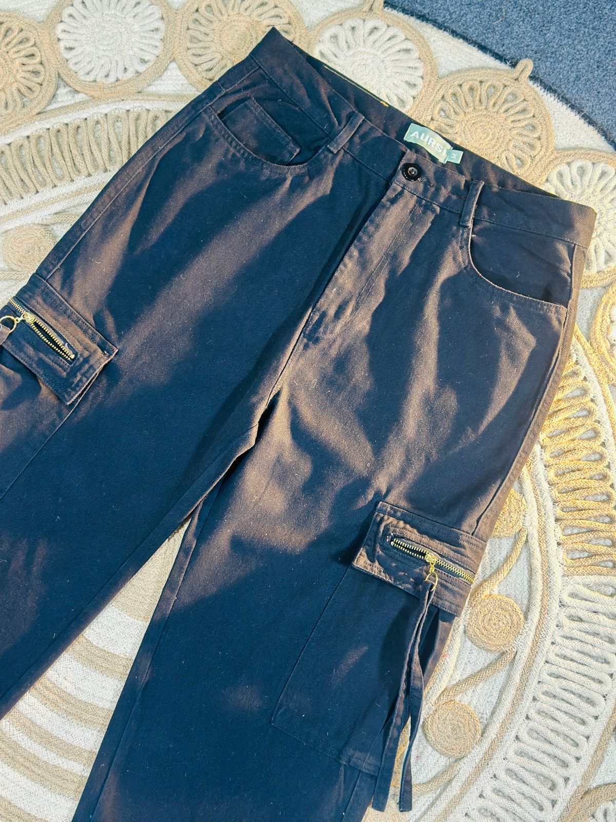 Gabardine Cargo Pant (Black)