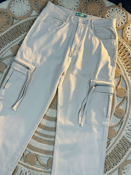 Gabardine Cargo Pant (Off White)