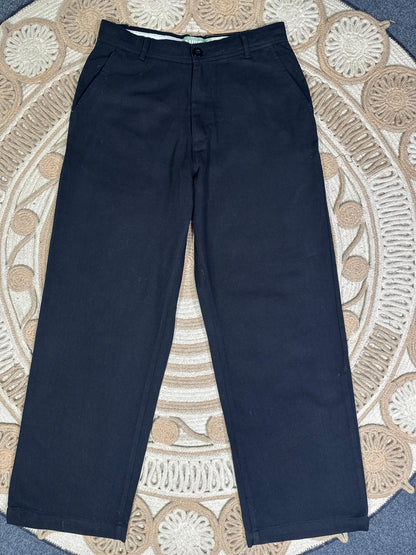 Twill Gabardine Baggy Pant-Black