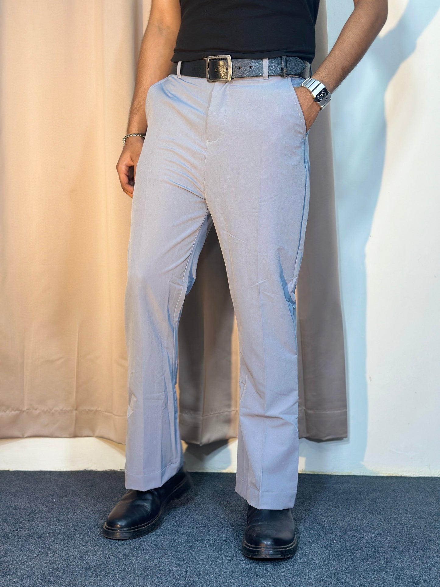 Men's Bootcut Pants (Light Ash)