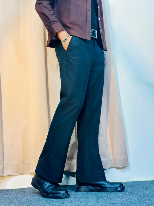 Men's Bootcut Pants (Black)