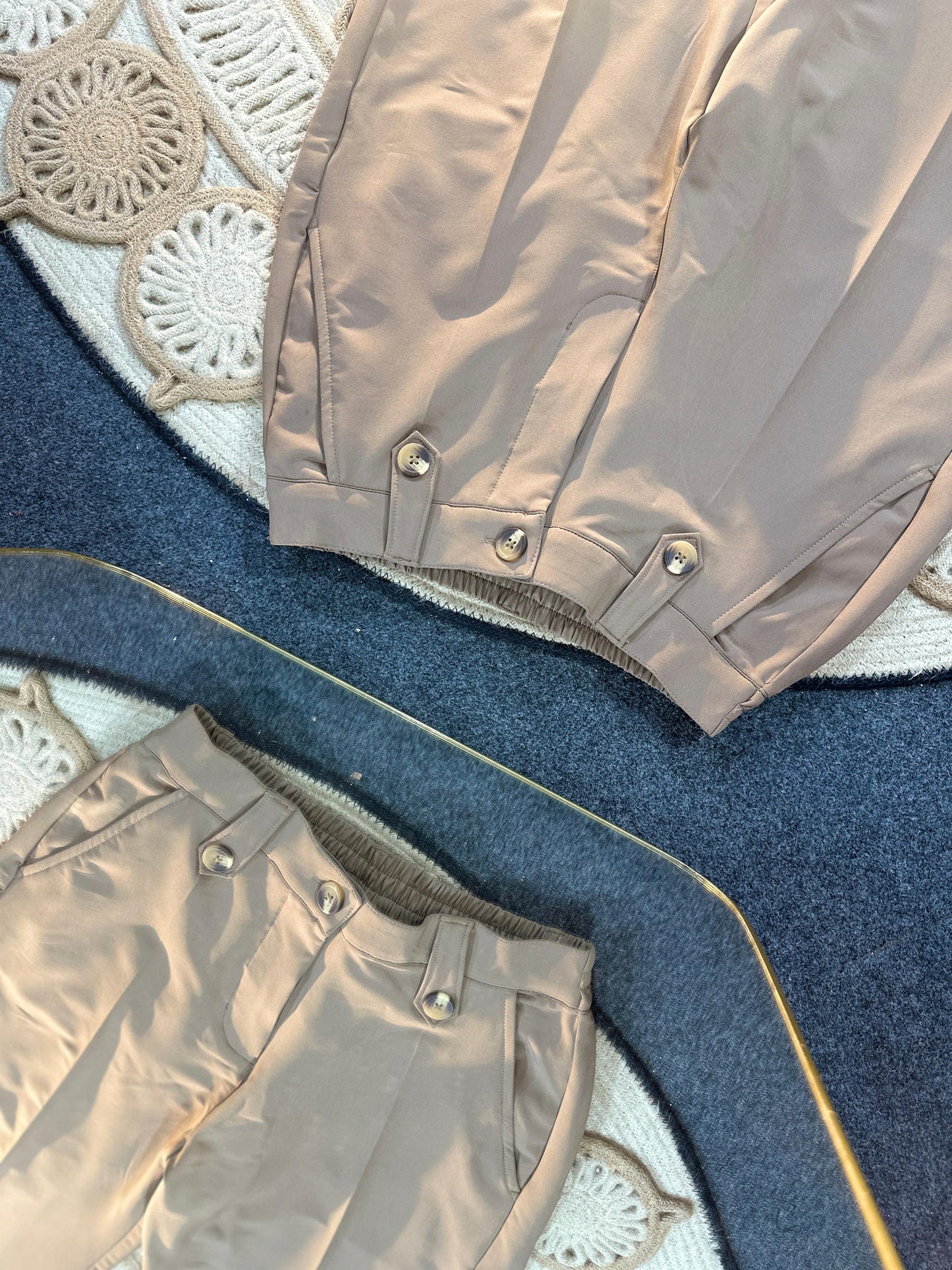 Formal Baggy Pant-Beige