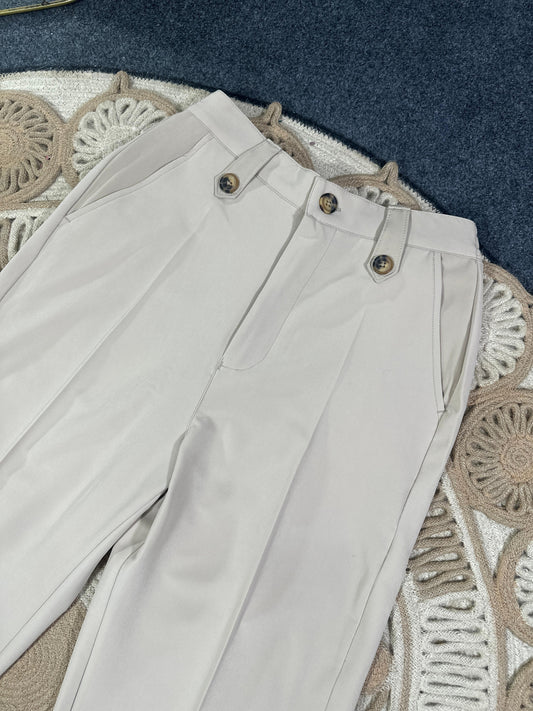 Formal Baggy Pant- Off White