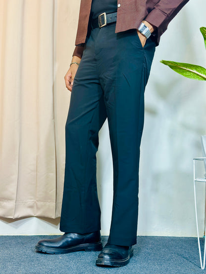 Men's Bootcut Pants (Black)