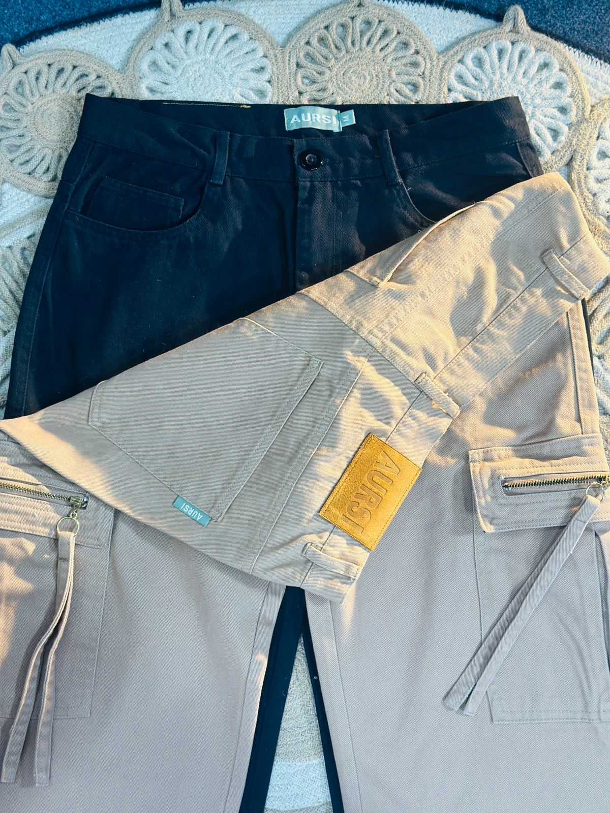 Gabardine Cargo Pant (Beige)